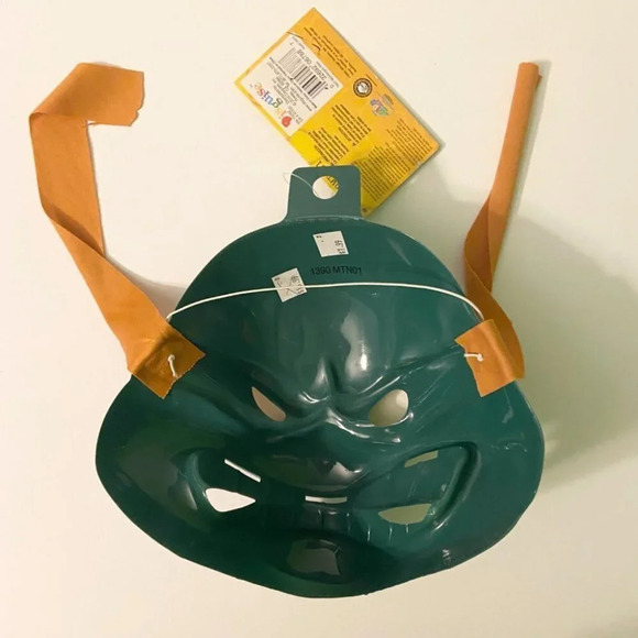 2009 TMNT Michelangelo Ninja  Turtle Plastic Mask Ages 14+ Halloween Cosplay - Picture 5 of 13
